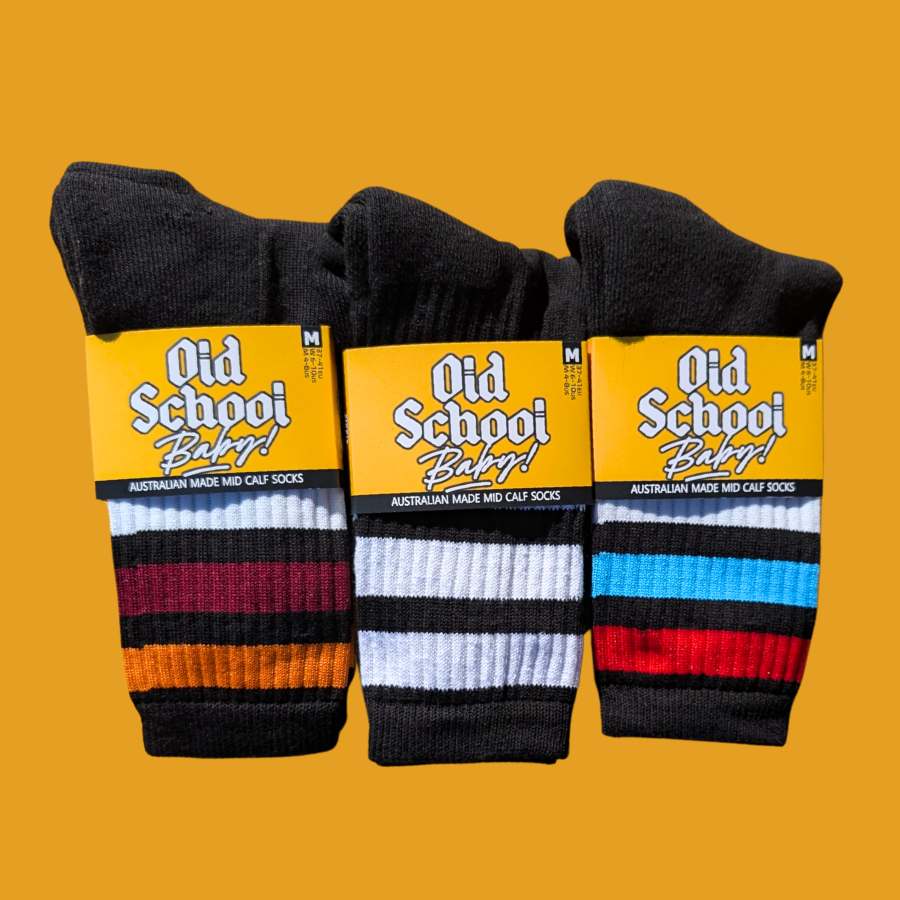 Old School Baby! My Hero Skate Socks - 3 Pack