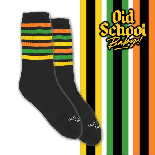 Citrus Smash Mid High Skate Socks - Old School Baby! 